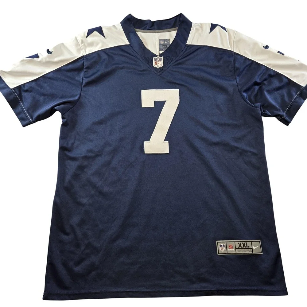 Dallas Cowboys Jersey Mens 2XL Blue NFL Football‎ DIGGS 7 Nike On Field
